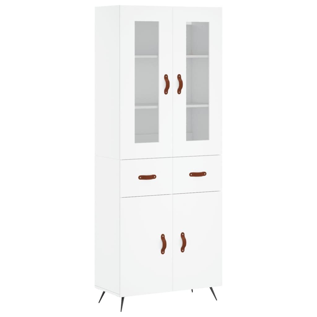 SYFAX Highboard Weiß 69,5x34x180 cm Holzwerkstoff
