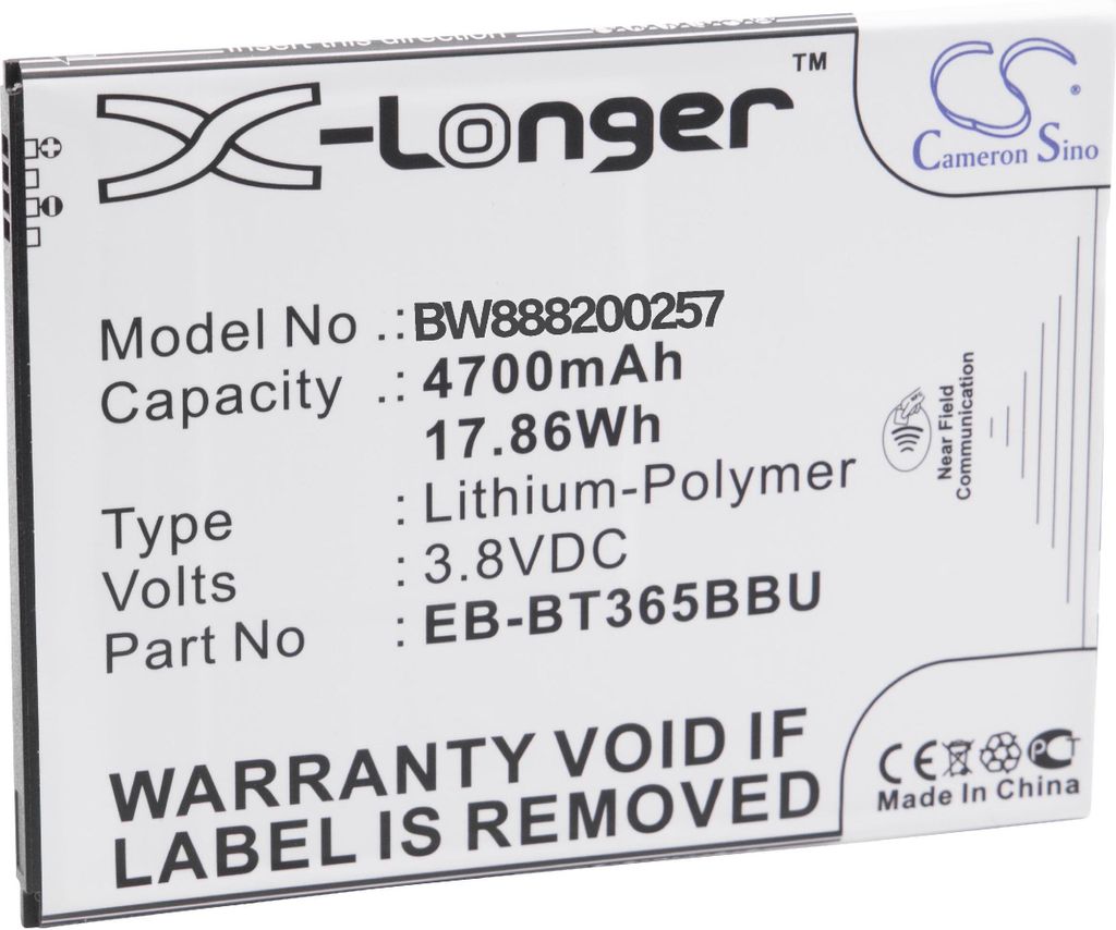 vhbw Akku kompatibel mit Samsung Galaxy Tab Active, Active 2 8.0, Active 2 8.0 LTE, Active 2 Tablet Pad (4700 mAh, 3,8 V, Li-Polymer)