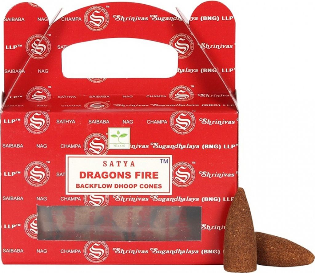 Drachen Feuer Rückfluss Räucherkegel 24 Stück
