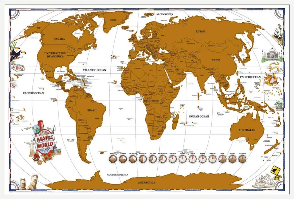 Carte du monde à gratter encadrée : fini les bords enroulés et abîmés