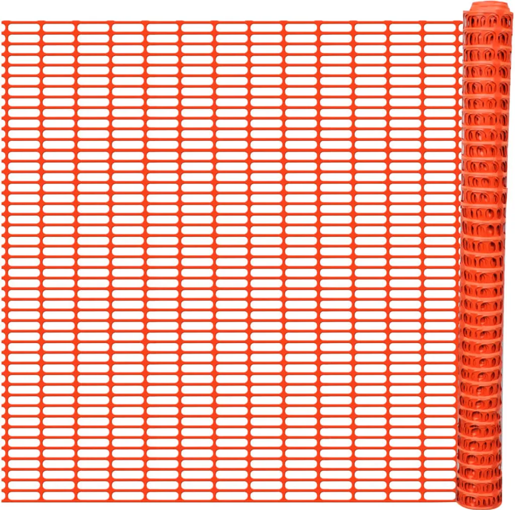Clôture temporaire 50 m orange résistante aux UV pour balisage chantier