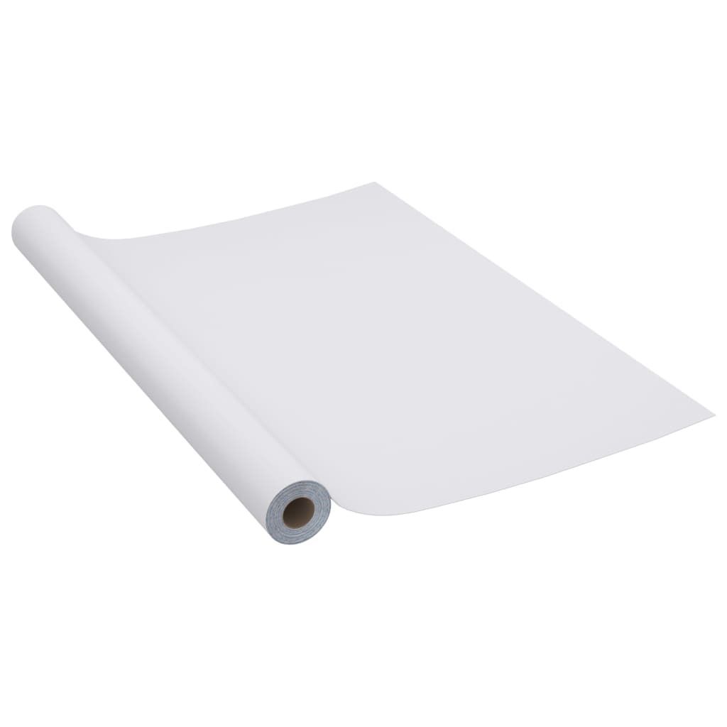 Selbstklebende Möbelfolie Hochglanz-Silbern 500x90 cm PVC Produktbild 