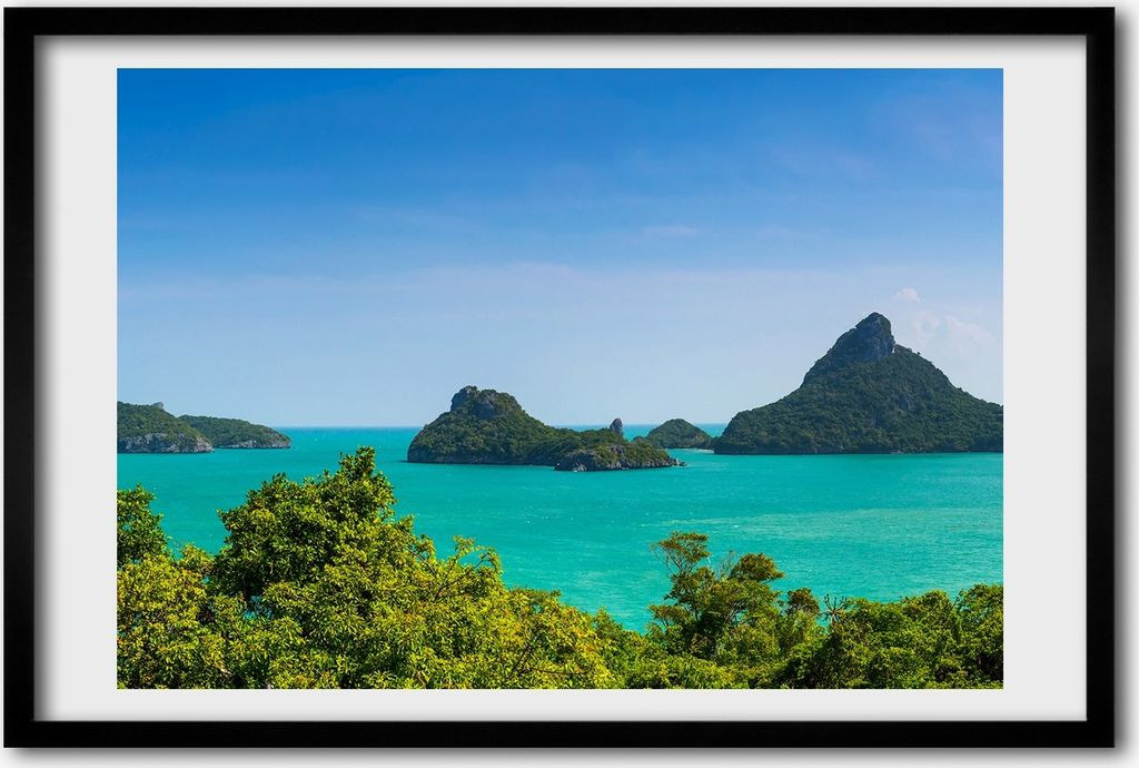 Bild 60x40 MDF-Rahmen, Wandkunst Panorama Thailand