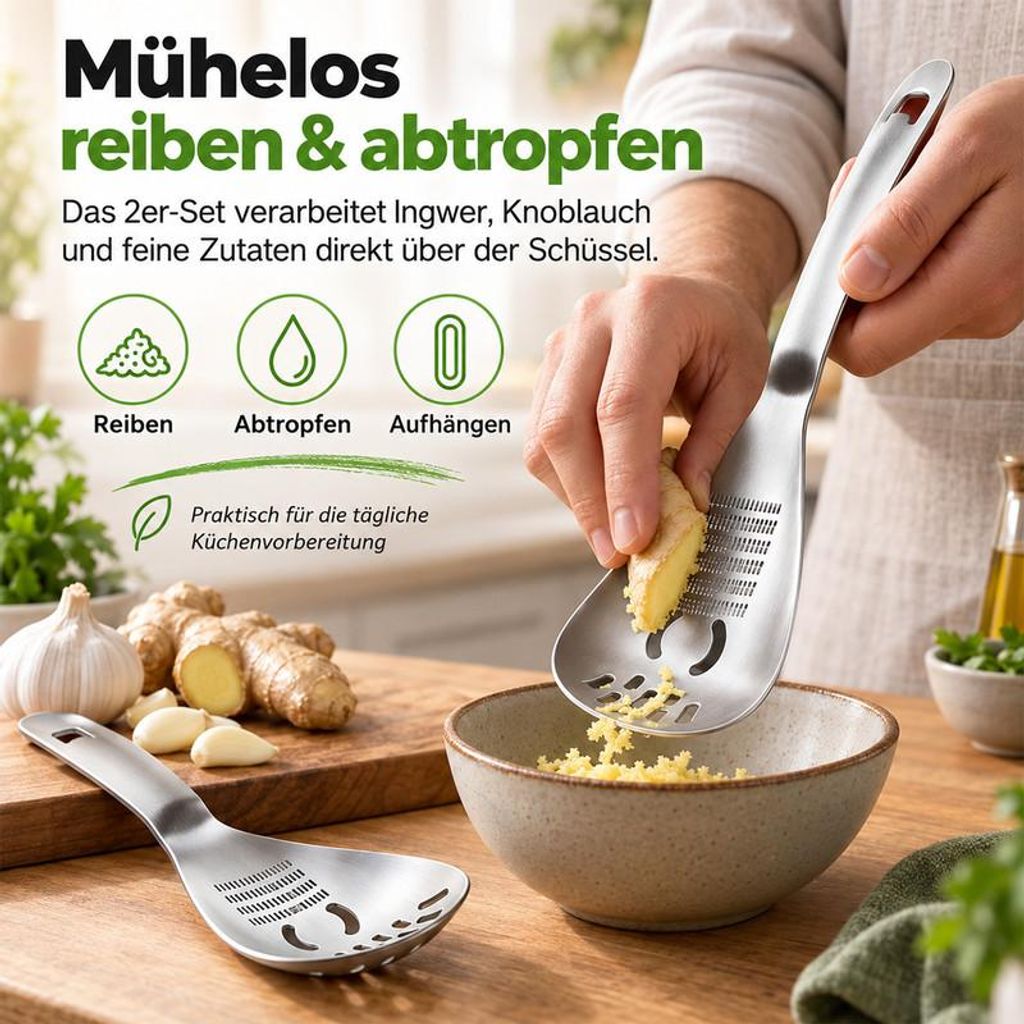 5 in 1 Multifunktions-Küchenhelfer aus Edelstahl
