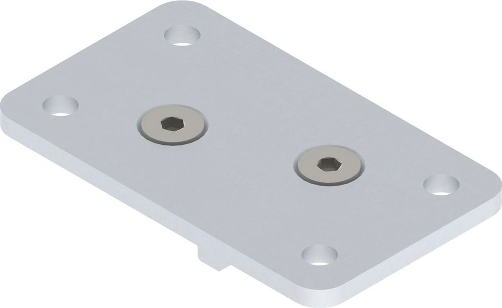 HELM 150 Deckenbefestigungsplatte Aluminium natur