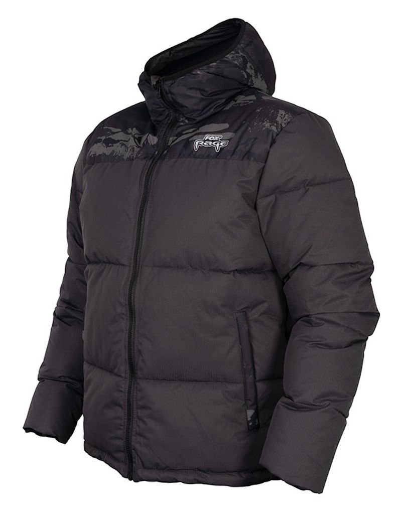 Fox Rage Rip Stop Quilted Jacket Camo/Grey - Angeljacke, Größe:S