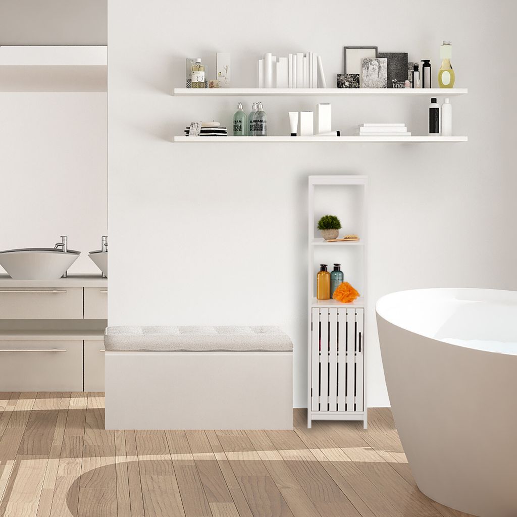 Relaxdays Badezimmerschrank, HxBxT: 129 x 30 x 30 cm, 4 Produktbild 