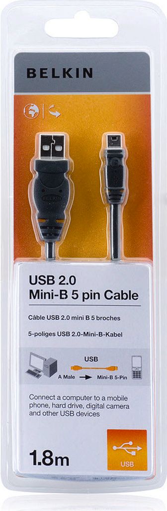 BELKIN USB-A - Mini-B 5Pin Pro Kabel, 1,8m