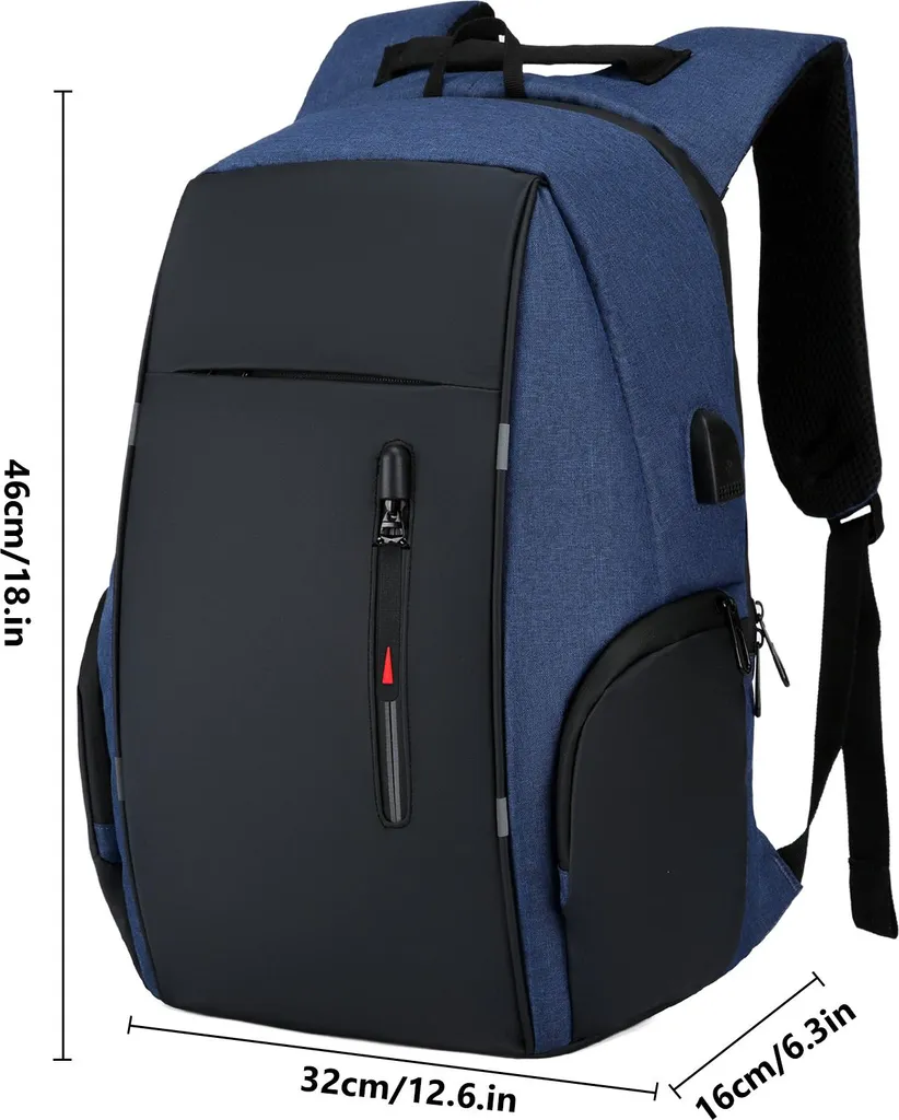 Sac à dos 15,6 pouces avec port USB et compartiments de rangement PC