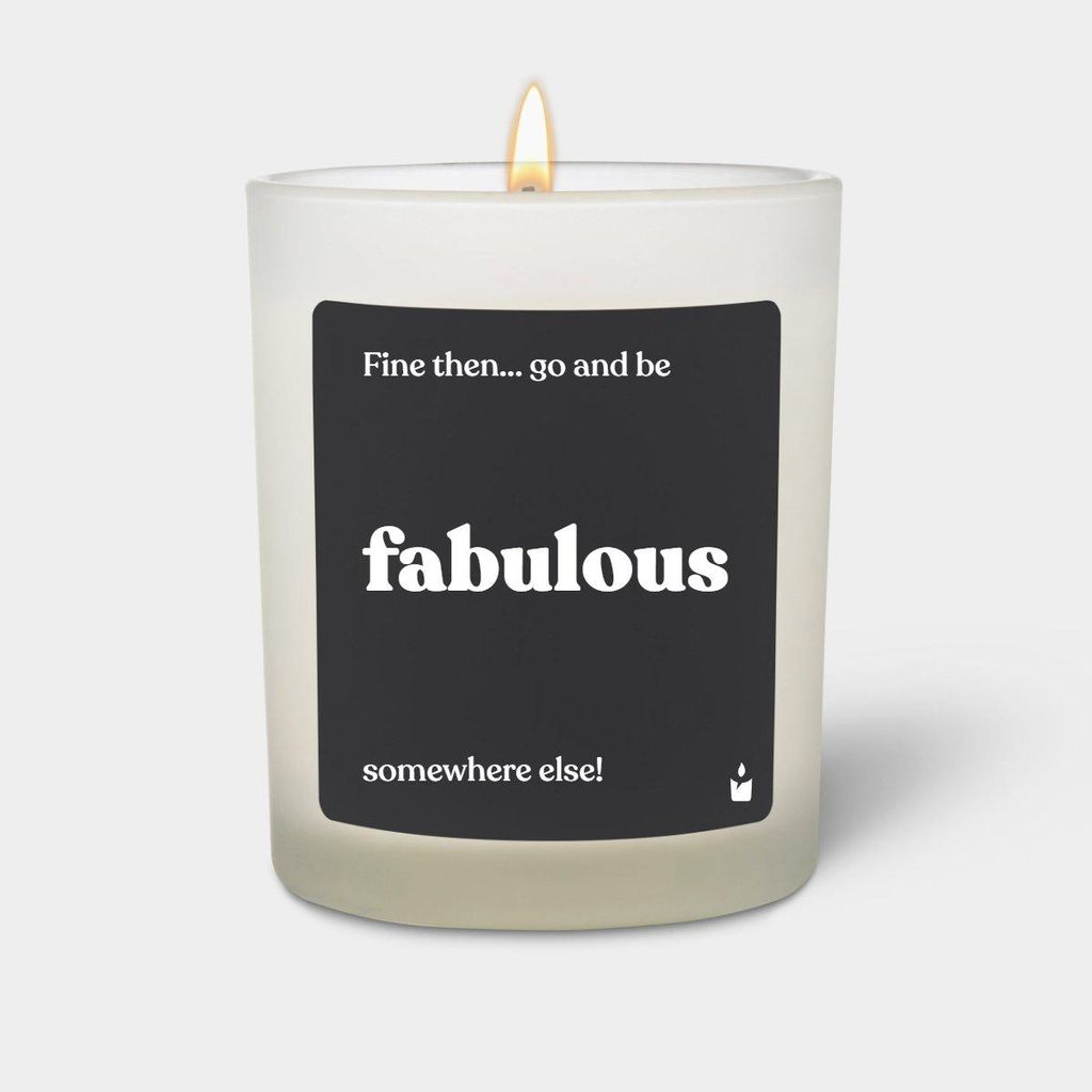 ChattyCandles Duftkerze Weiss Woody Fine then... go and be fabulous somewhere else!