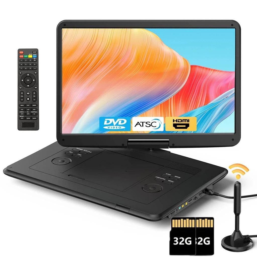 Přenosný DVD přehrávač s televizí ATSC a FM rádiem, Obrázek produktu 