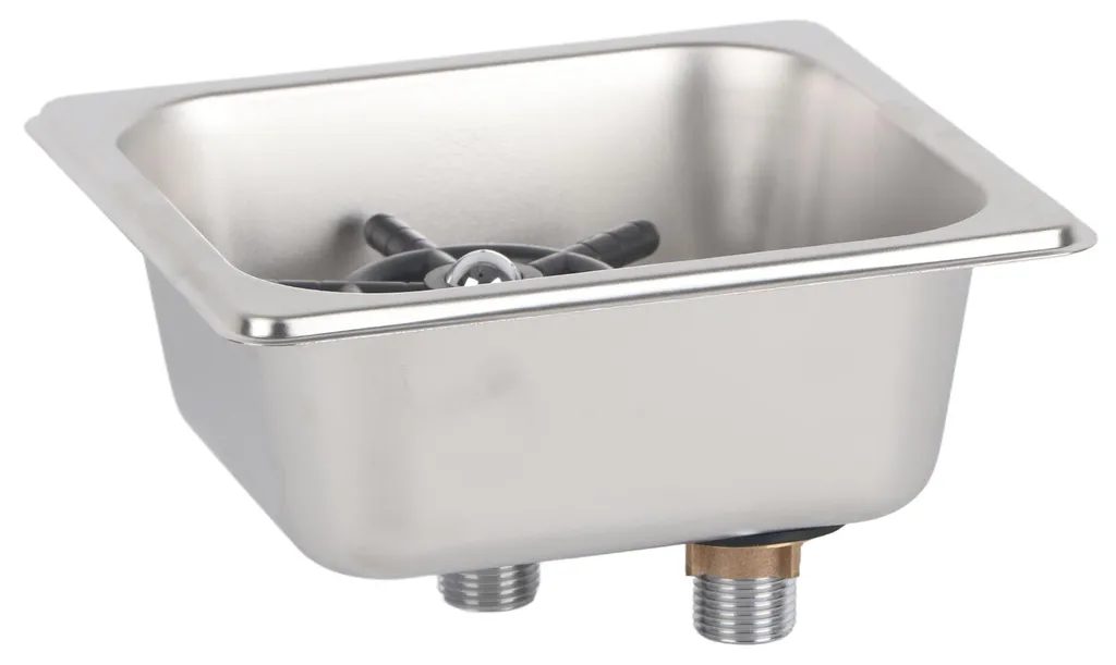 Lave-tasses de comptoir pour biberons et verres étroits en inox brossé