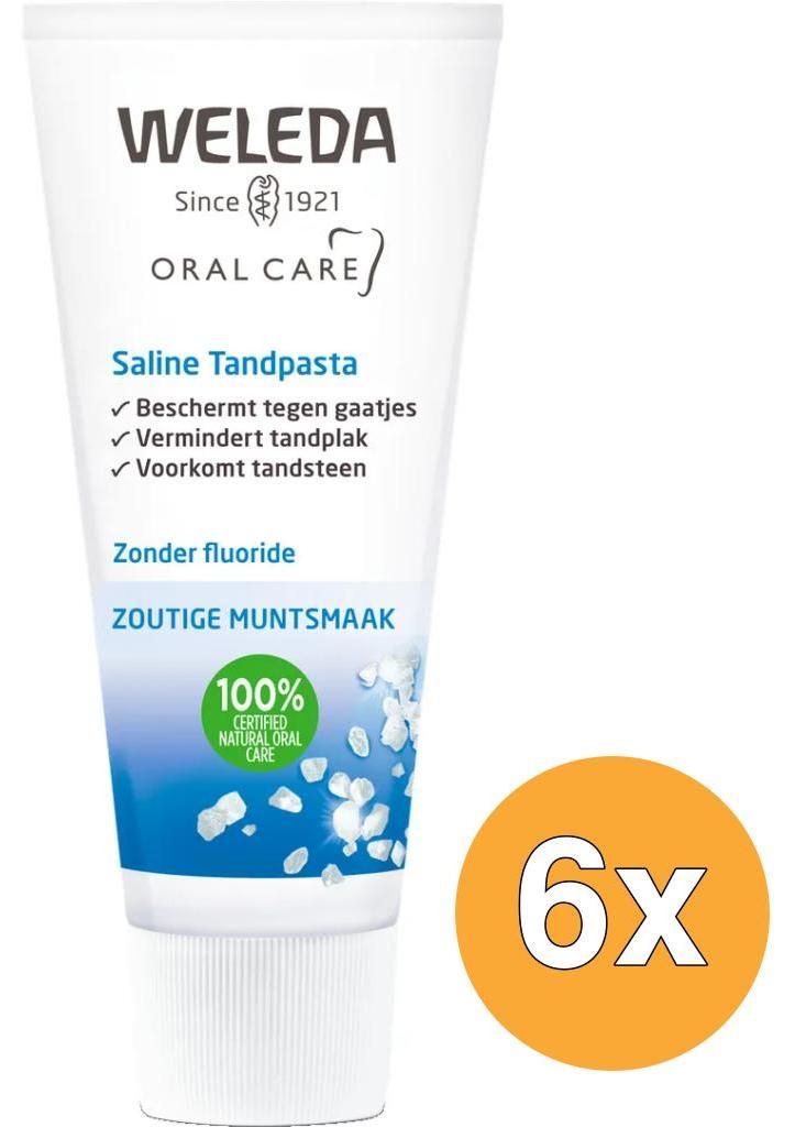 6x WELEDA Saline tandpasta (75 ml) Productafbeelding 