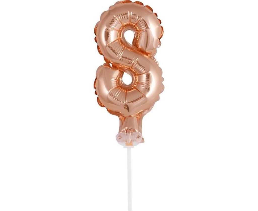 Neviti Folienballon Roségold – 81 Cm, Nummer 6, Mit Luft Oder Helium Füllbar