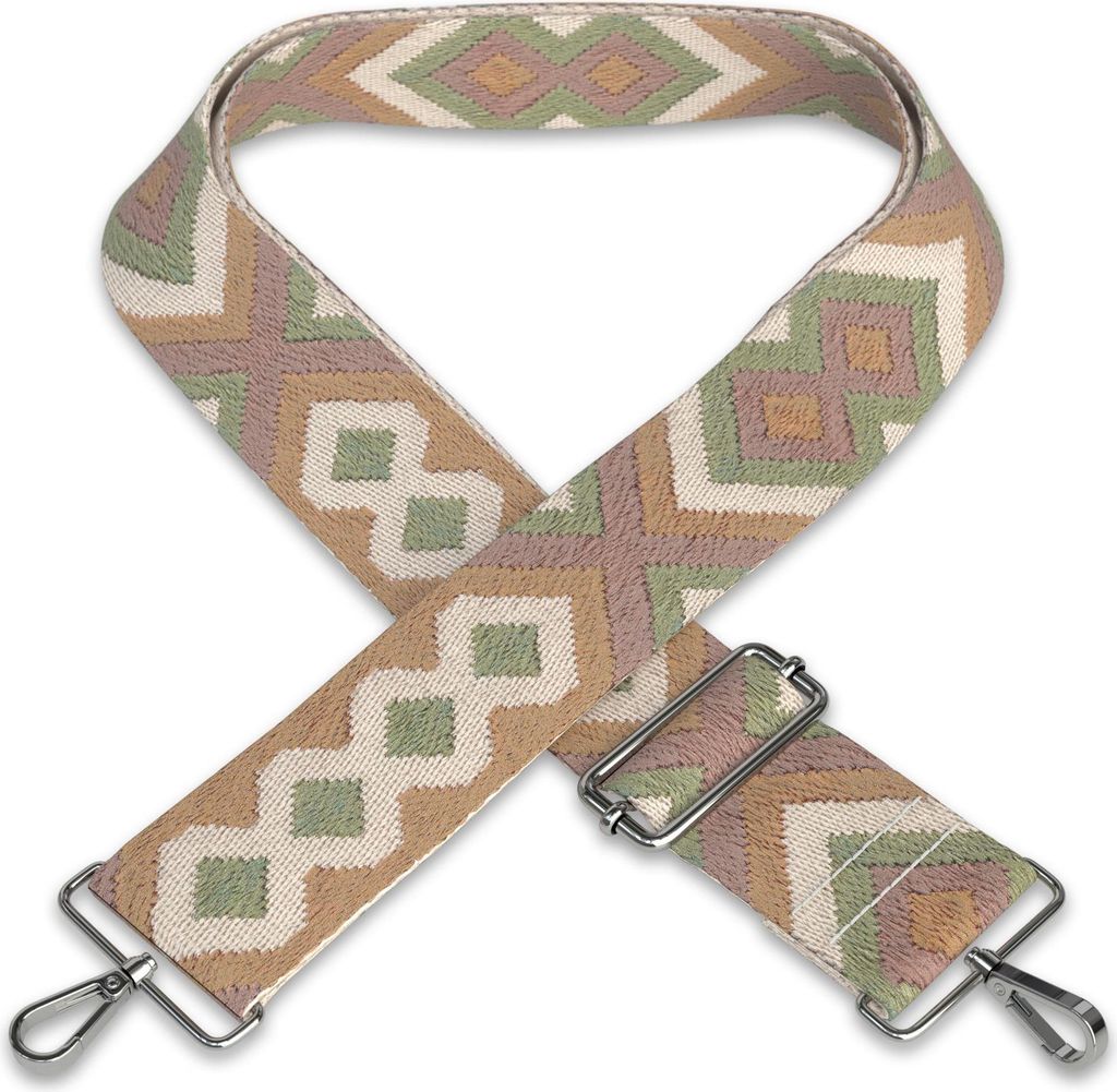 ARTVALL - Taschenband, Umhängeband für Tasche, Schultergurt verstellbar, 85 - 155 cm, Handtaschenband mit Karabiner DIY in Grün