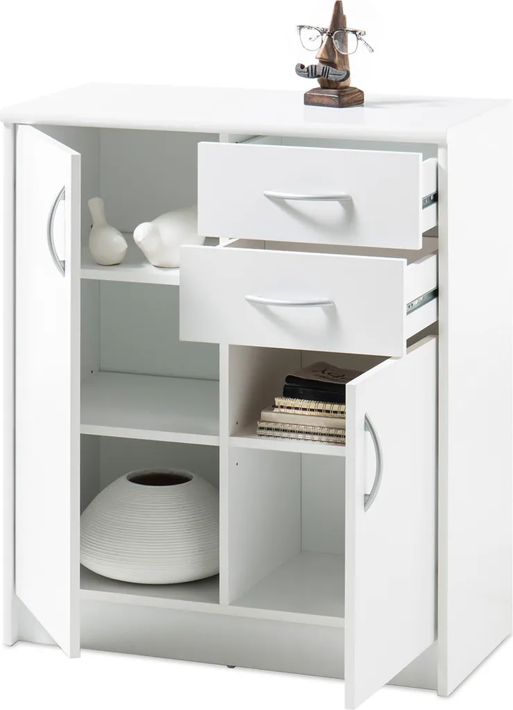 Commode blanche 74cm Olli - Design scandinave et finitions soignées - 3