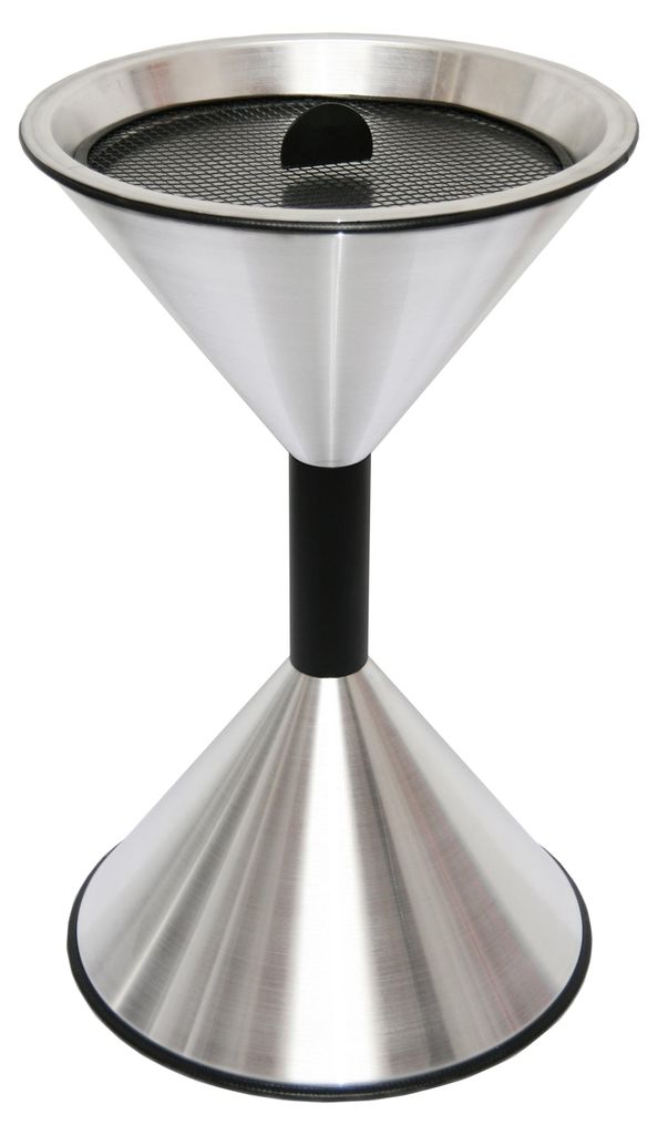 Stand Aschenbecher SZ 70x40cm ALUMINIUM matt SZAGATO Germany Aschenbecher für draußen mit Deckel Standaschenbecher Stand Aschenbecher outdoor