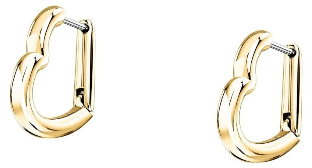 Boucles d'oreille créoles cœur en acier doré, fini les allergies