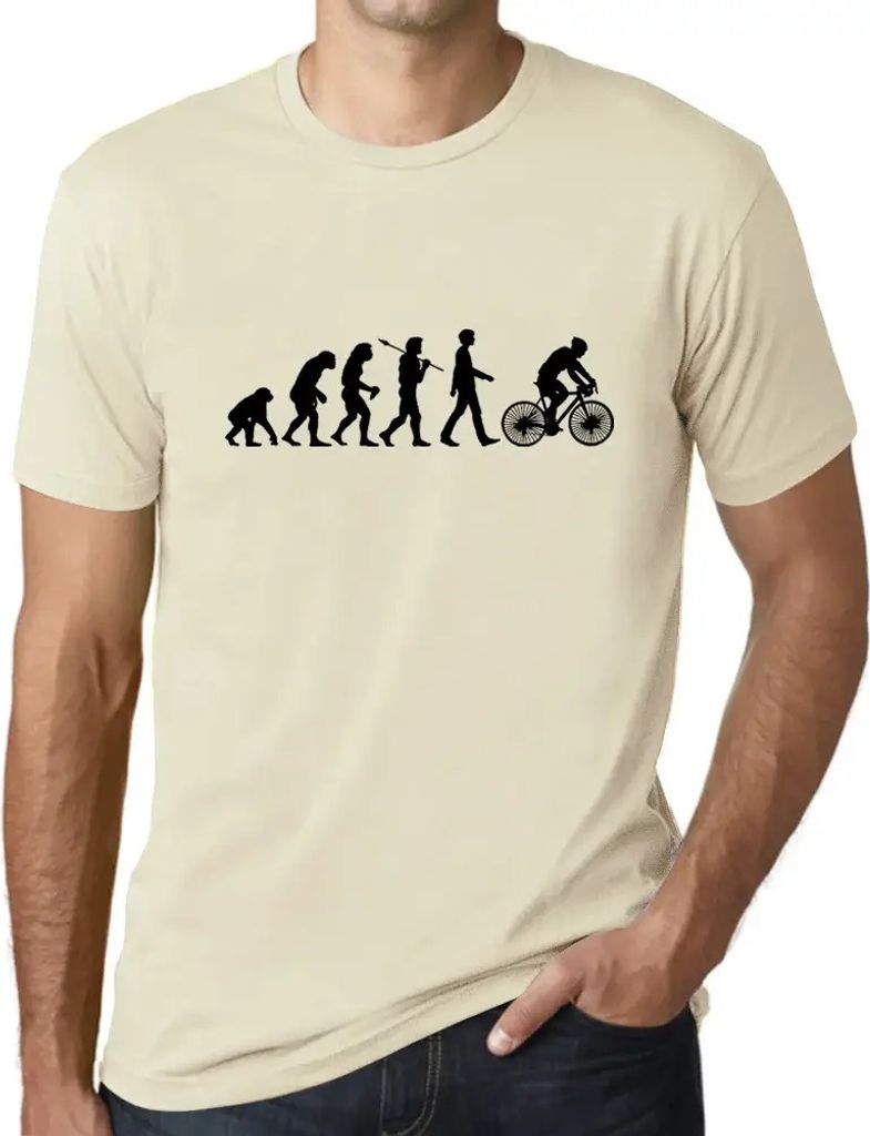 Herren Grafik T-Shirt Entwicklung des Radsports – Evolution Of Cycling – Öko-Verantwortlich Vintage Jahrgang Kurzarm Lustige Druck Geburtstag ...