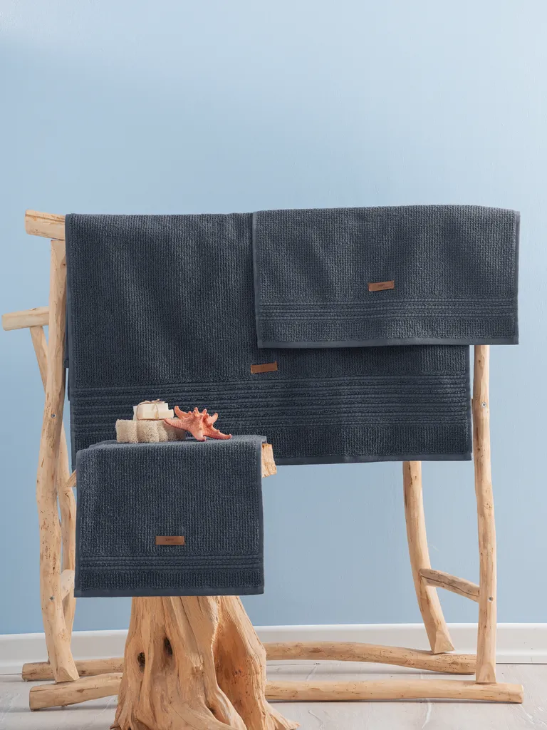 Set Bagno Mijolnir Wellness: Asciugamani Antracite Cotone 100%
