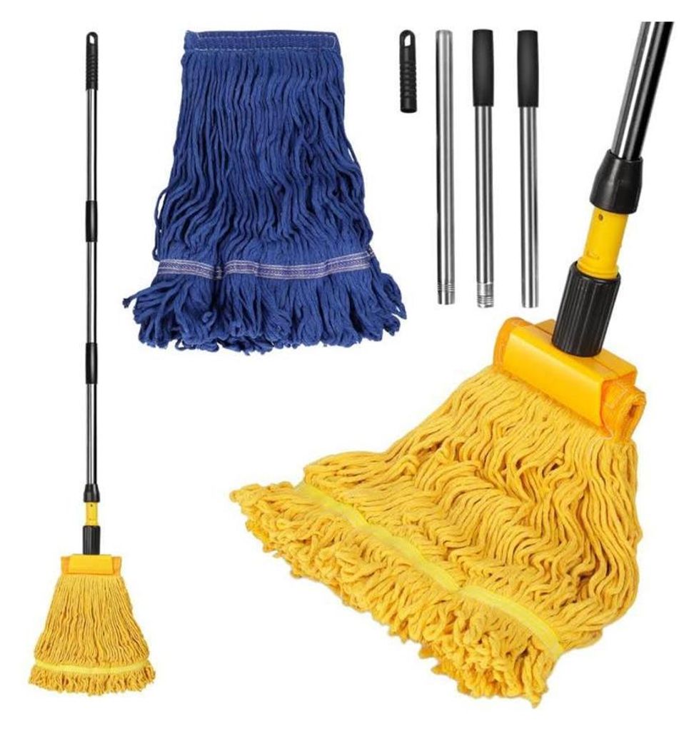 Set di mop per pavimenti in cotone HEVOL con manico in Immagine del prodotto 