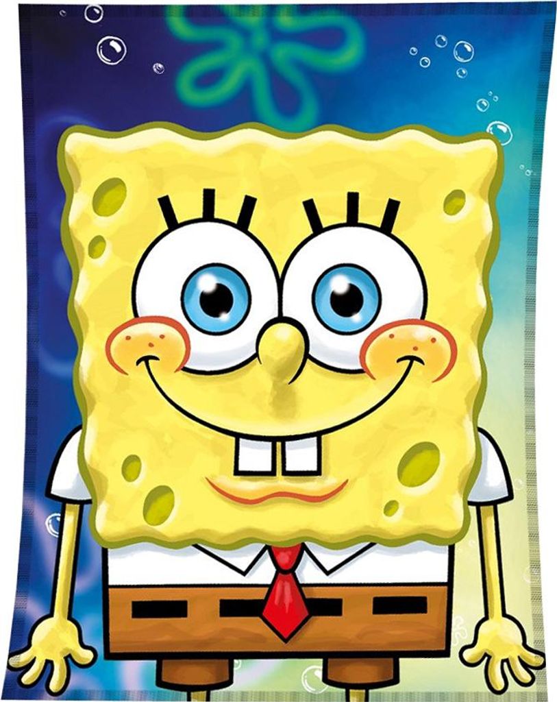 Niebieski kocyk dziecięcy SpongeBob Smile Zdjęcie produktu 