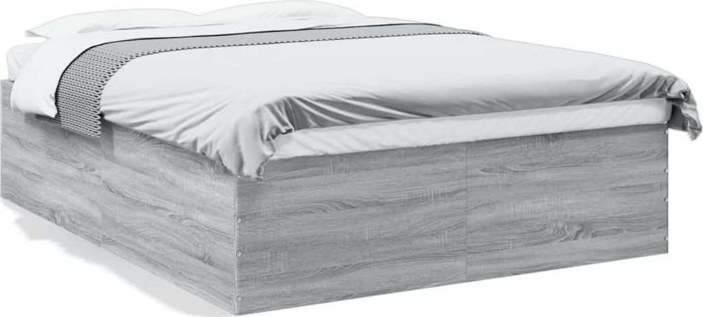 Maison Exclusive - Bettgestell Grau Sonoma 160x200 cm Holzwerkstoff