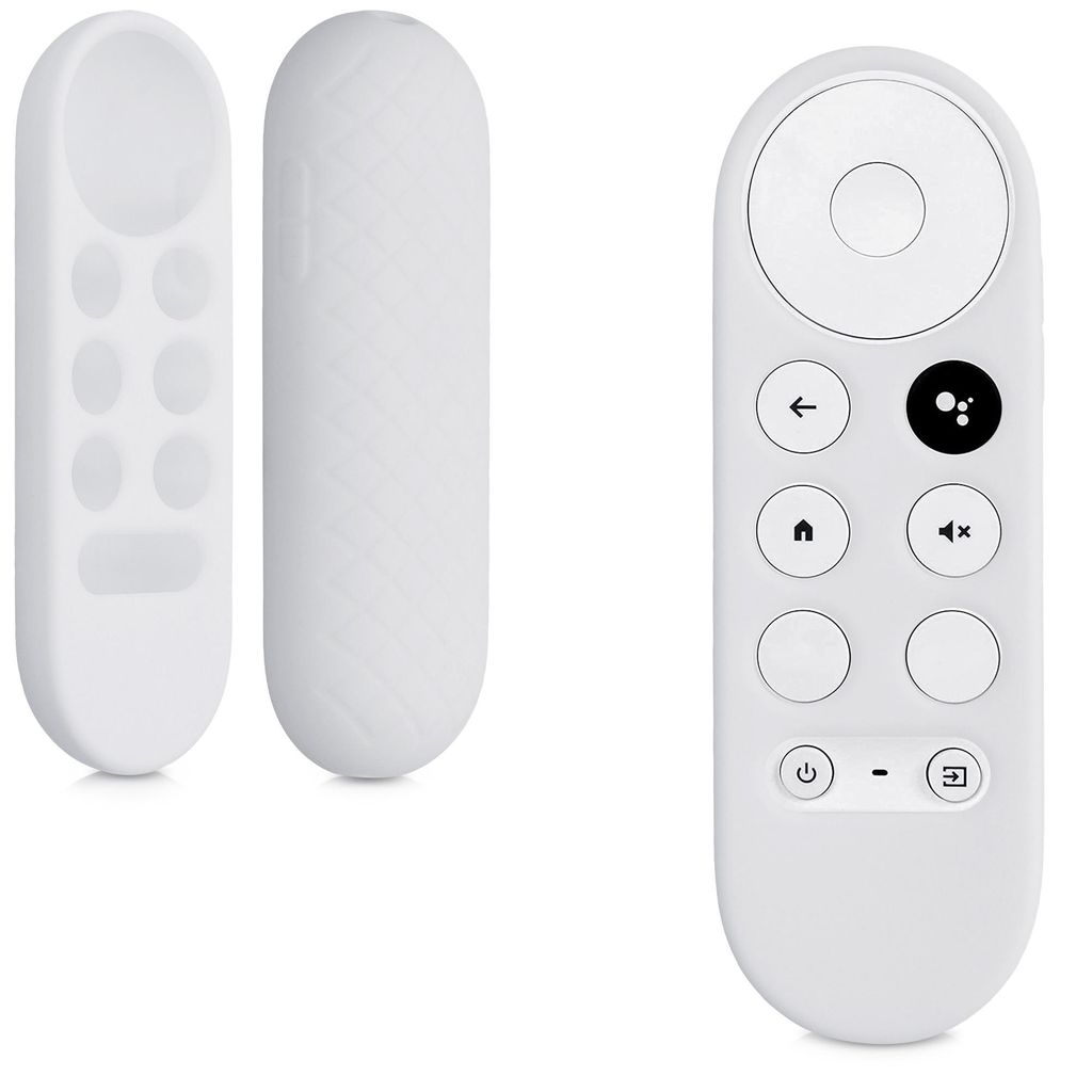 kwmobile Hülle Fernbedienung kompatibel mit Google Chromecast 2020 4K / Chromecast 2022 HD Hülle - Silikon Case für TV Zubehör in Weiß