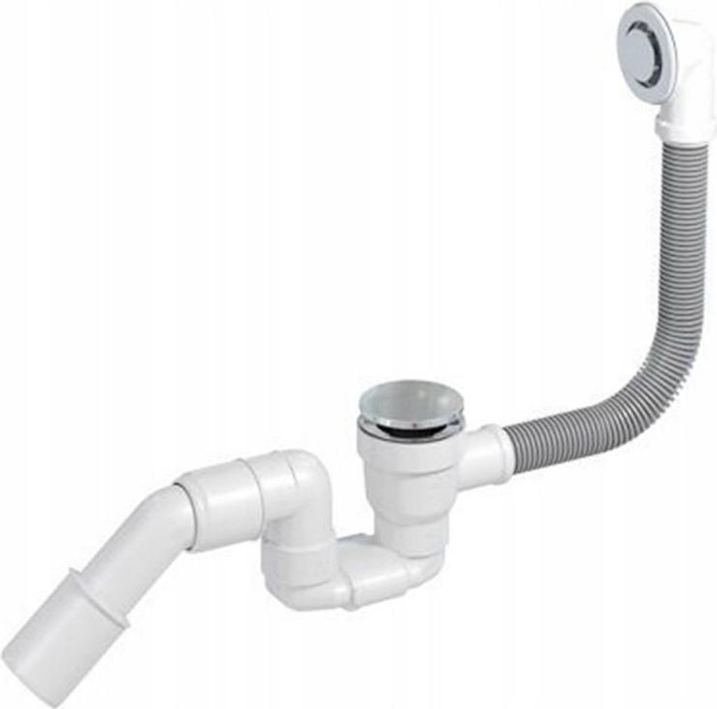 Badewannensiphon - Click-Clack Chrom von oben gereinigt Bathloc