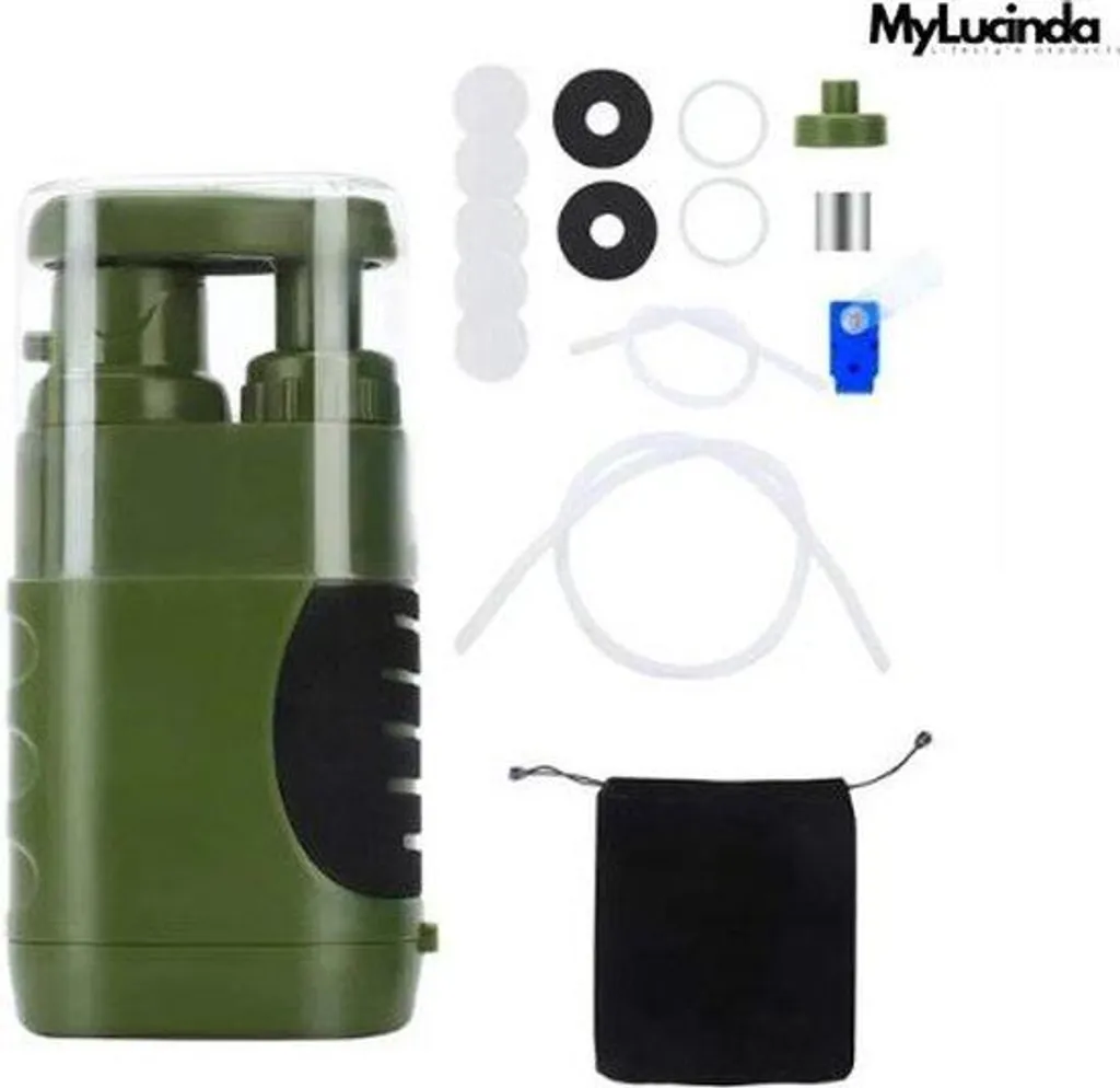 Kit de survie eau potable : pompe-filtre d'urgence 1400 ml/min