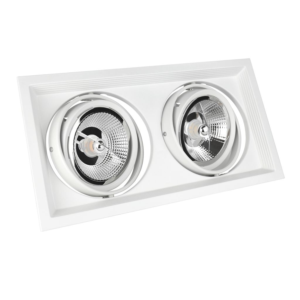Spectrum Einbauleuchte MDD MAXI Weiß eckig 18,6x33,6cm Produktbild 