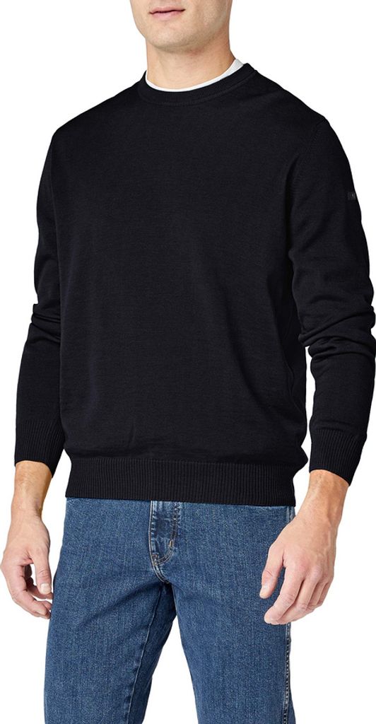 März Pullover Rundhals dunkelblau Wolle Produktbild 