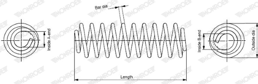 2Xx Monroe Feder Fahrwerksfeder