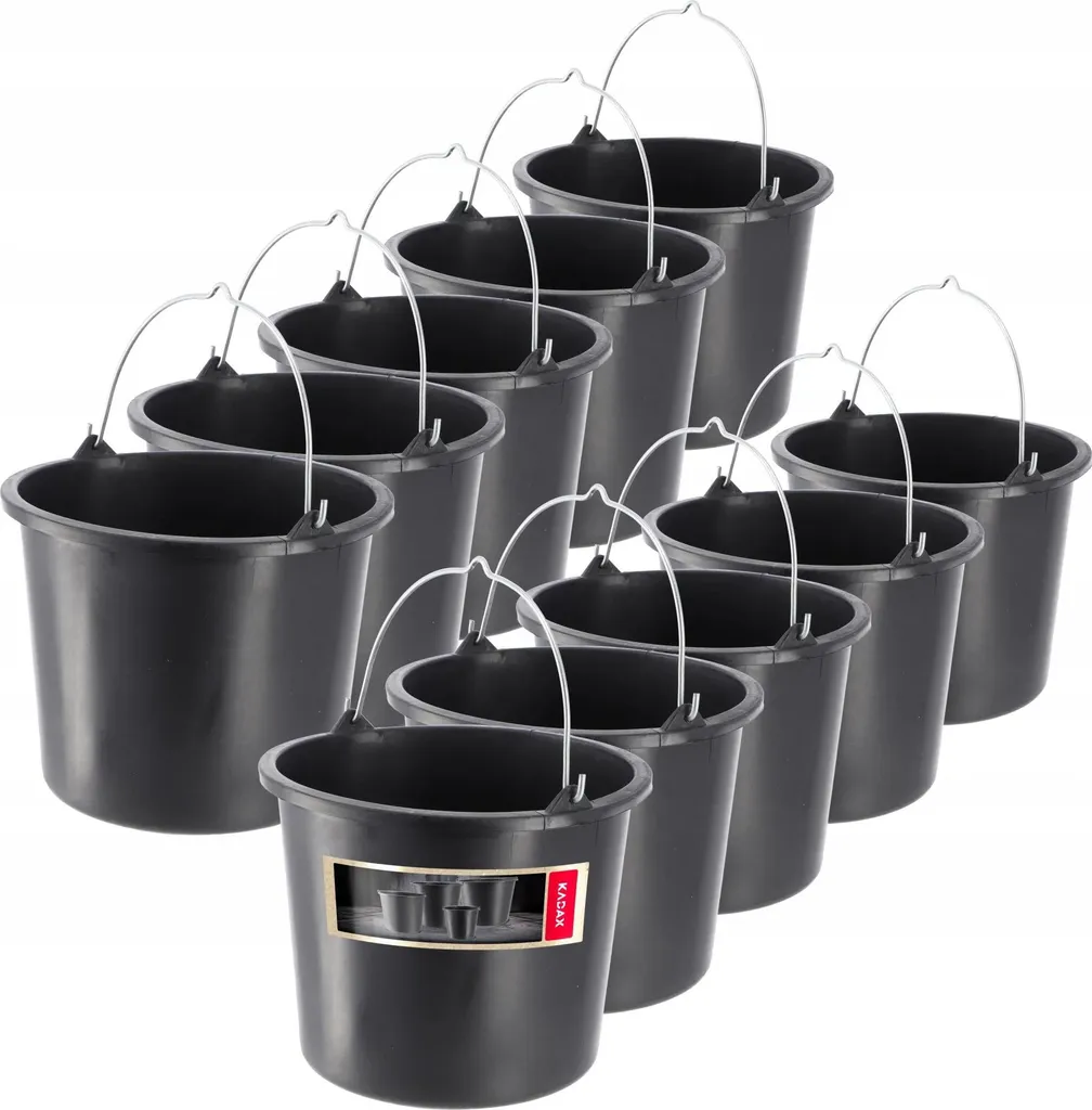 Seaux en plastique 5L lot de 10 - Robustesse et petit format chantier
