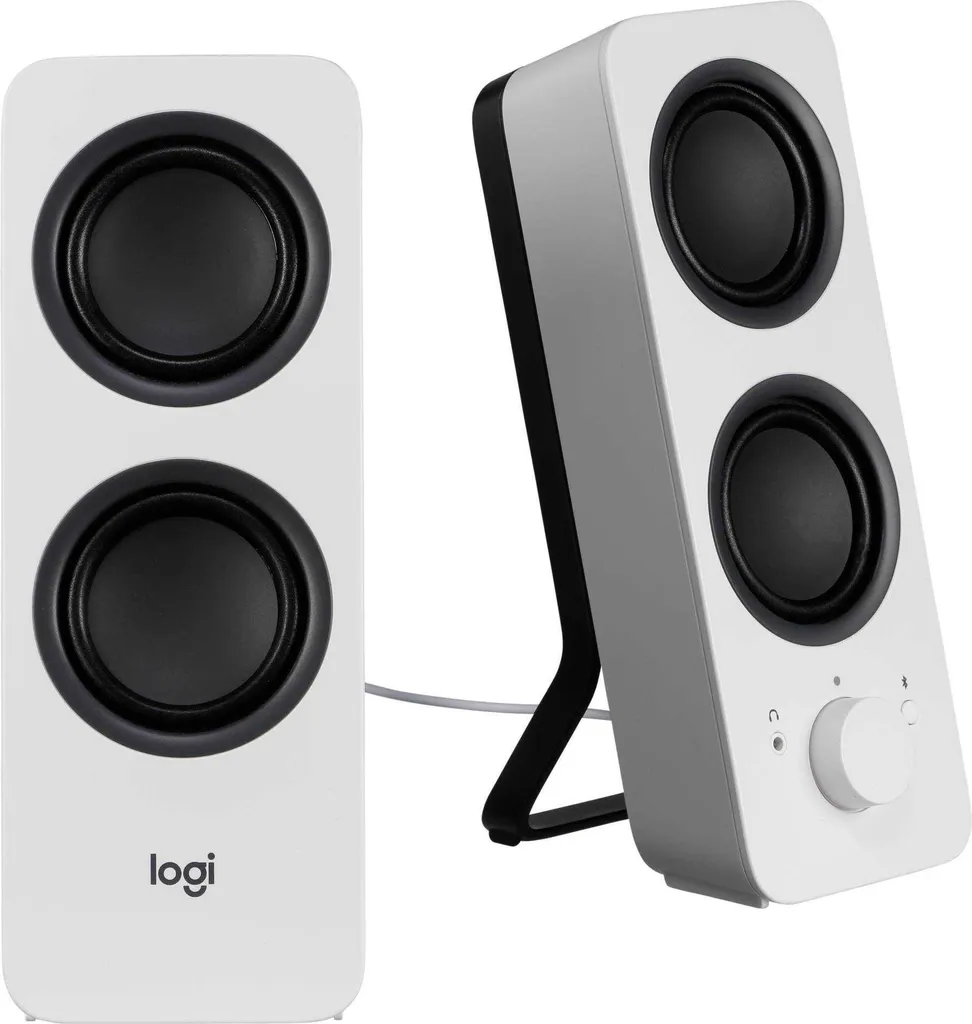 Logitech Z207 Haut-parleurs Bluetooth Blanc pour Ordinateur et Tablette
