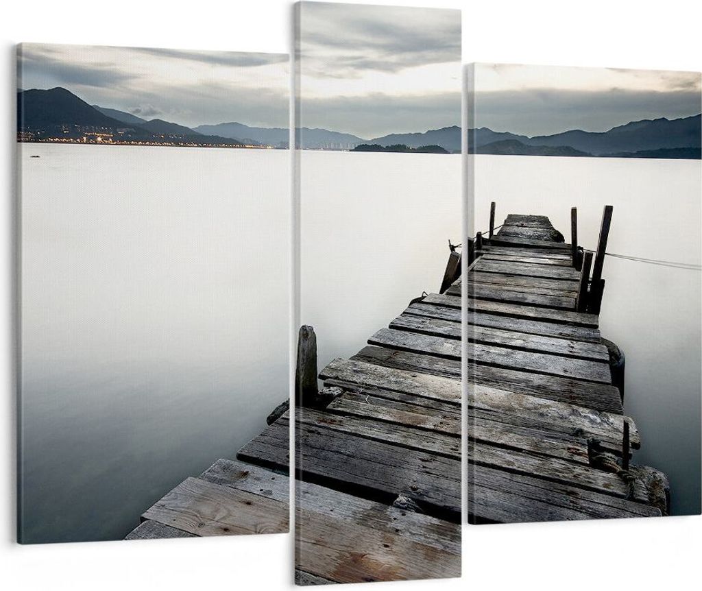 Bild auf Leinwand - Leinwandbild - Insel Urlaub Pazifischer Ozean - 95x80cm - Wand Bild - Wanddeko - Leinwanddruck - Bilder - Kunstdruck - Wanddeko...