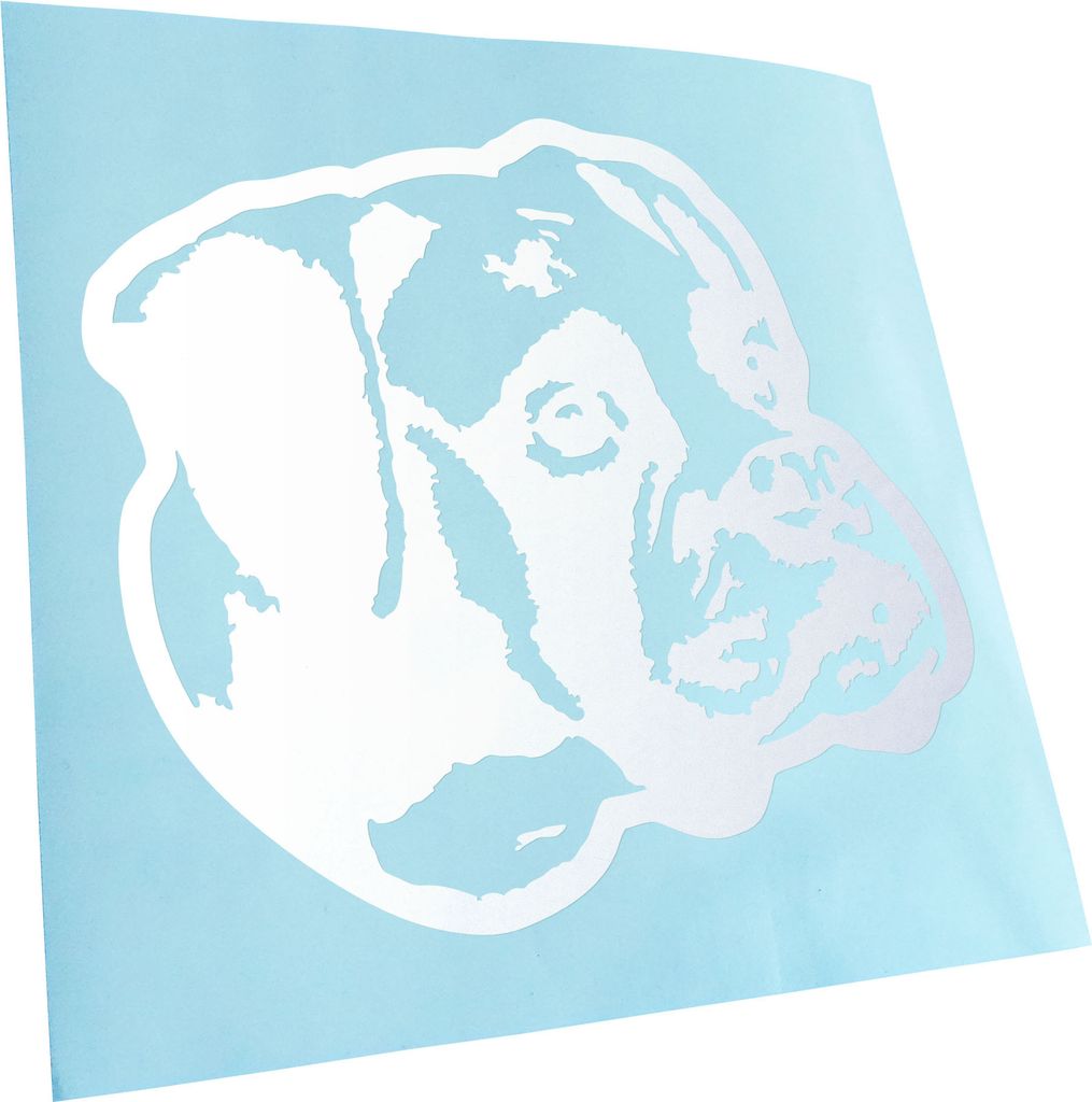 Kiwistar - Autoaufkleber - Boxer Hund - Gold - 50x45cm - Aufkleber für Auto, Laptop, Fahrrad, LKW, Motorrad mehrfarbig JDM Decal Racing