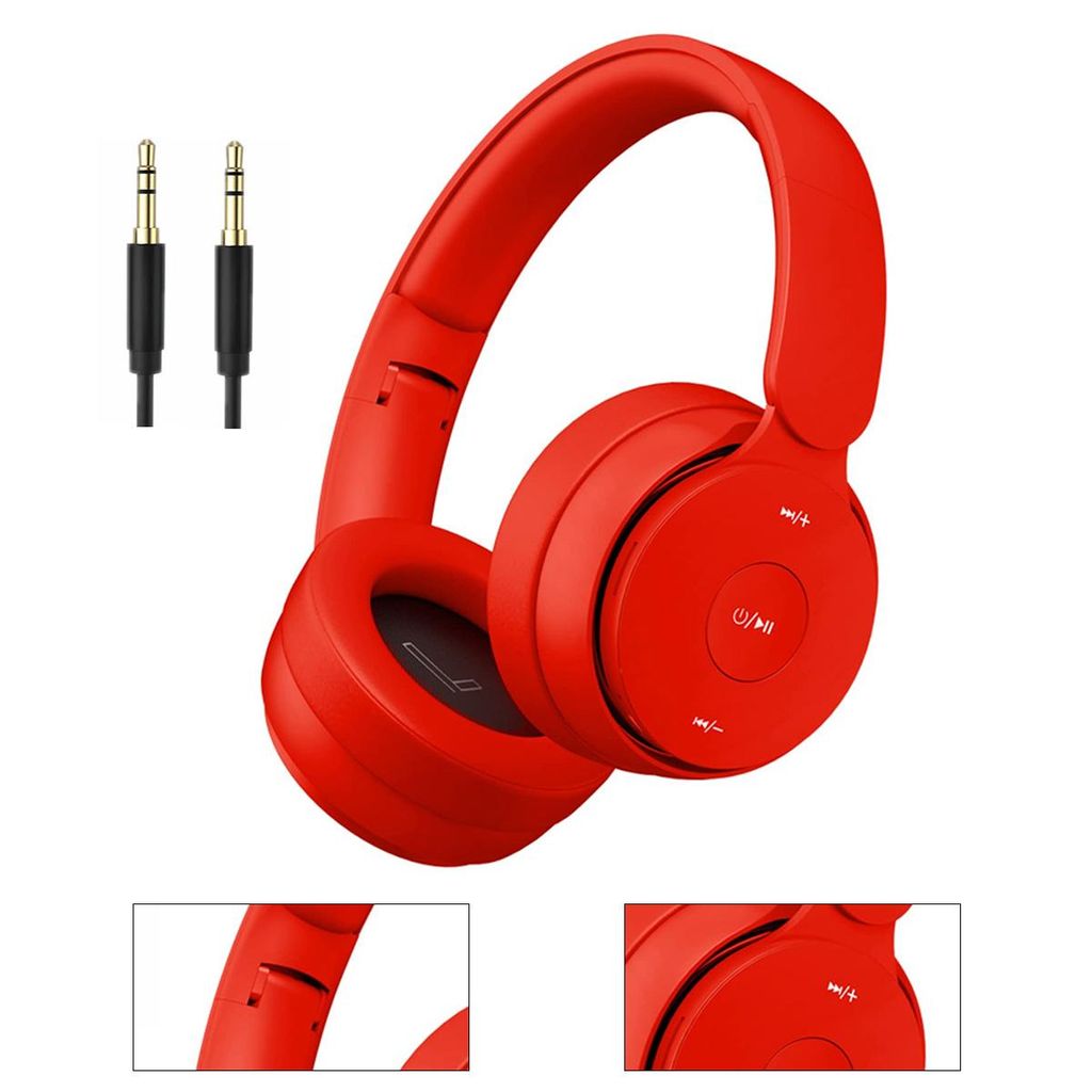 Kabellose Bluetooth-Kopfhörer, Hi-Fi-Stereoklang, faltbar, kabelgebunden/kabellos/TF-Kartenkompatibel, 25 Stunden Wiedergabezeit.