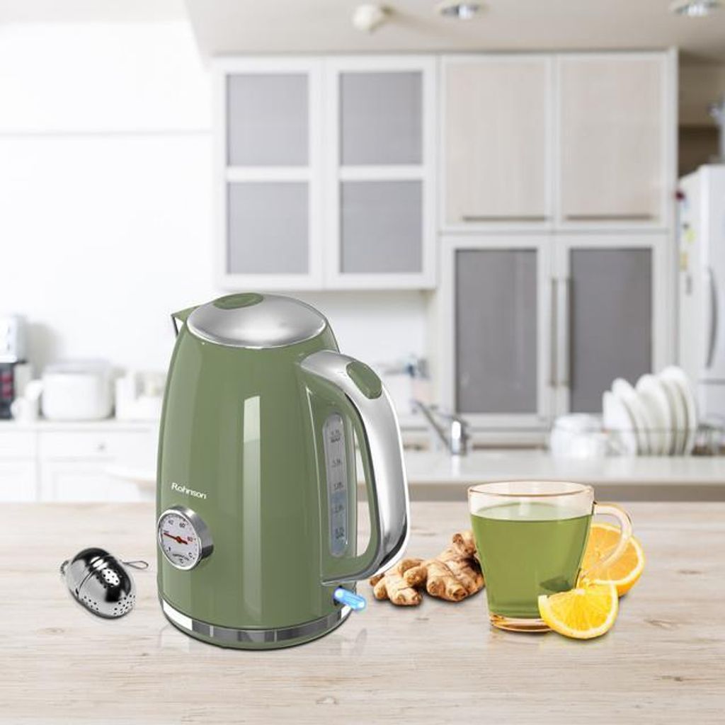 Nostalgie Wasserkocher R-7715, Retro-Design, grün, 1,7 l