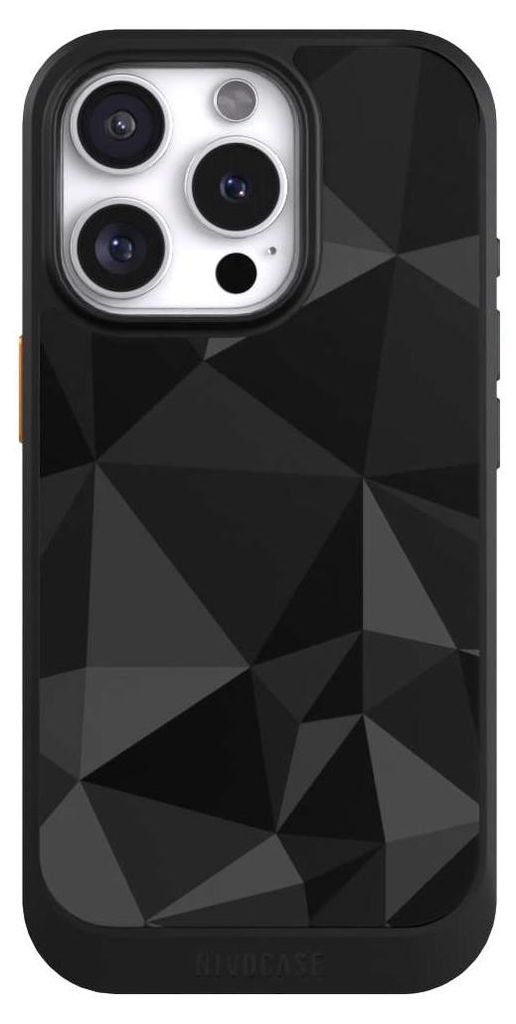 NIVOCASE Hülle für Apple iPhone 16 Pro Handyhülle NIVOcore Case Schwarz Abstrakt Geometric Muster