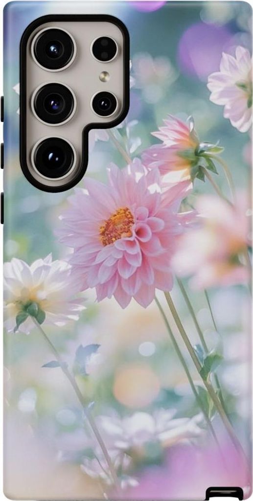 Bunte Dahlienblüten – Handyhülle Kompatibel mit Galaxy S24 Ultra
