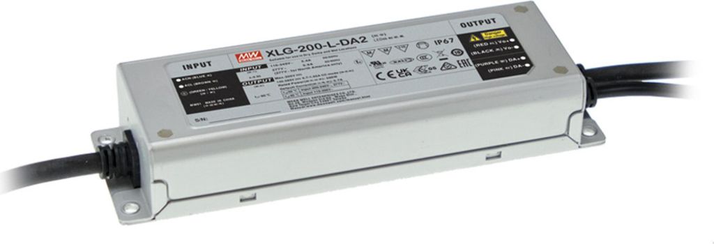 MEANWELL XLG-200-L-DA2 AC-DC-LED-Netzteil CP 200W IP67 Dali-2