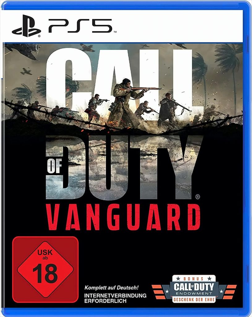 The cover art for the video game Call of Duty: Vanguard for PlayStation 5.
