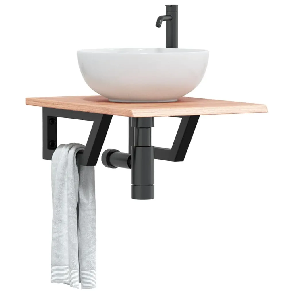Möbel2025 Set Bagno Rovere Massiccio e Acciaio - Stile Nordico