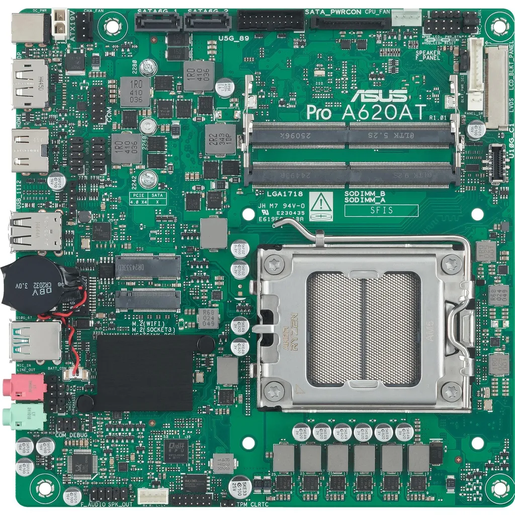 Carte mère Thin Mini-ITX Asus Pro A620AT-CSM Socket AM5 DDR5