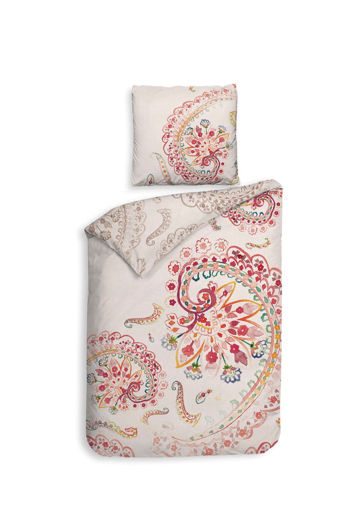 Heckett and Lane Ruby Bettwäsche 155 Natural Bettwäsche 1 x Bettbezug 155x220 + 1 x Kopfkissenbezug 80x80 Natural Paisley natur