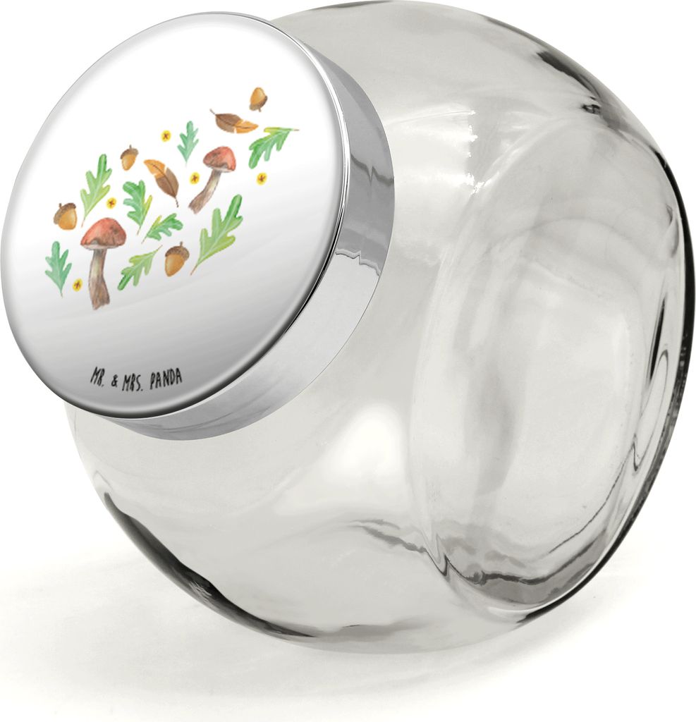 Mr. & Mrs. Panda keksglas Waldträume Design XL 2000ml - Weiß - Geschenk, Kaffeedose, Aufbewahrungsdose, Vorratsbehälter, Wald, Frischhaltedose, ...