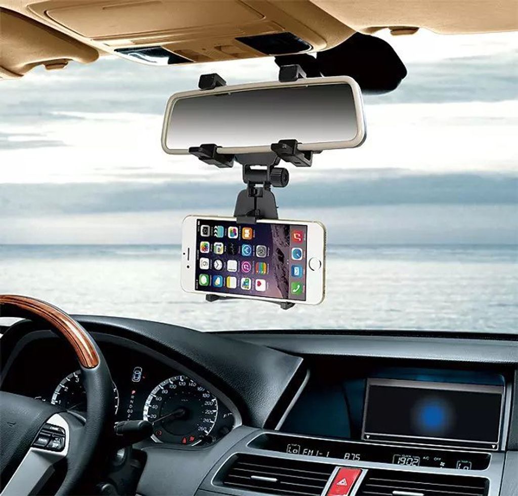 K-S-Trade Smartphone Halterung kompatibel mit POCO F6 Pro Rückspiegel Halterung schwarz Auto Halterung KFZ Halter