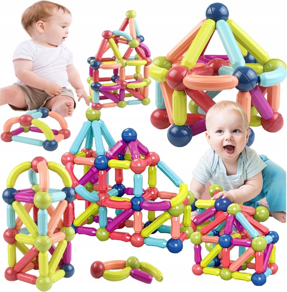 Magnetische Bauklötze - Bausteine für Kinder (42 Stück) - SUPERBLOCK