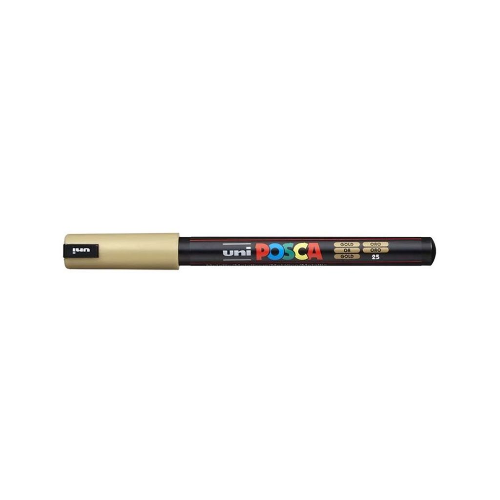 POSCA uni PC-1MR, 1 kusov, Zlato, Guličkové zakončenie, Obrázok produktu 